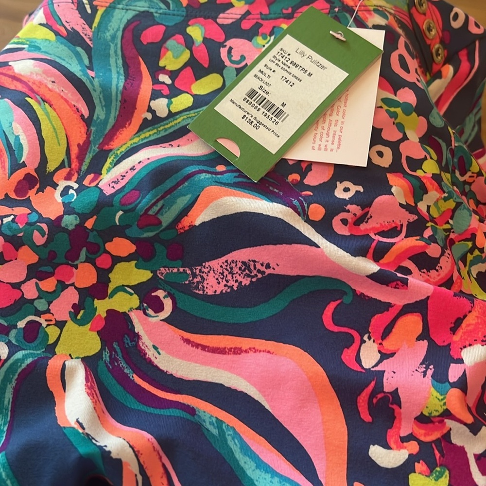 Lilly Pulitzer UPF 50+ Sophie Dress Multi Beach Loot Size Medium - Picture 9 of 9